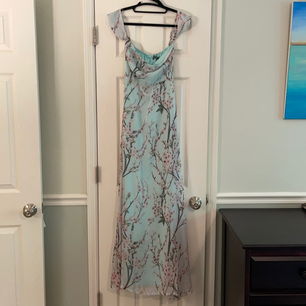 Mint Off the Shoulder Maxi